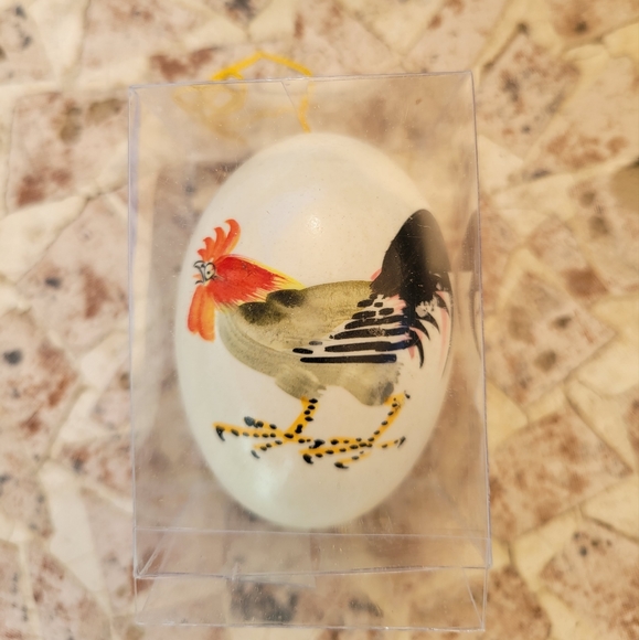 VINTAGE Decorative Ornamental Chicken Eggs Rooster design Ornament Holiday - Picture 11 of 16